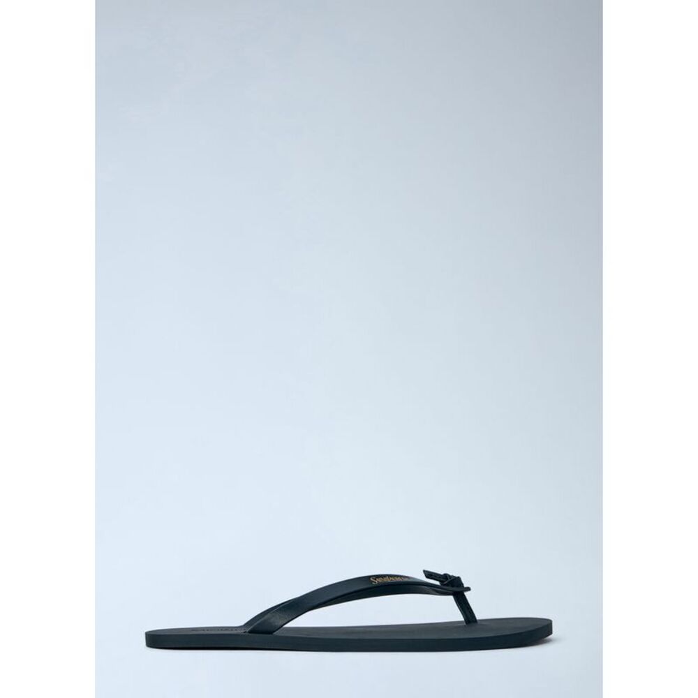 Saint Laurent Women Pool Leather Thong Sandals